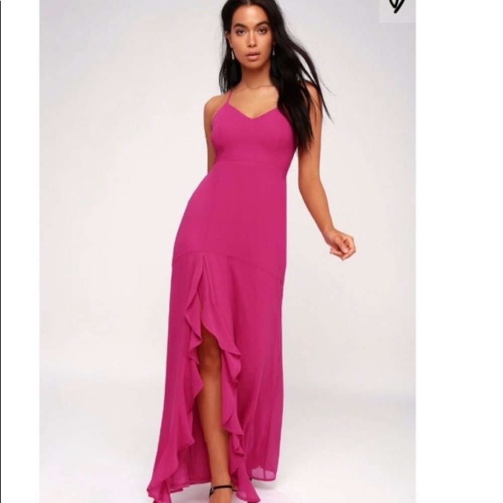 Lulu's Fuchsia Maxi dress